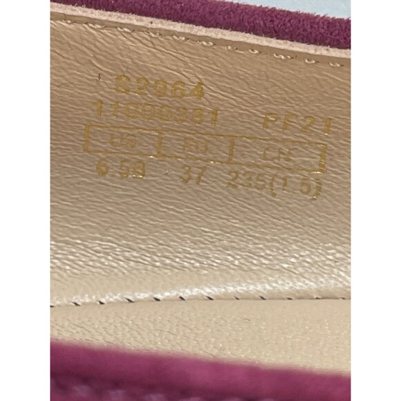STUART WEITZMAN Gabby Bow Detailed Suede Flats In Berry Sz 6.5 New - Picture 12 of 12